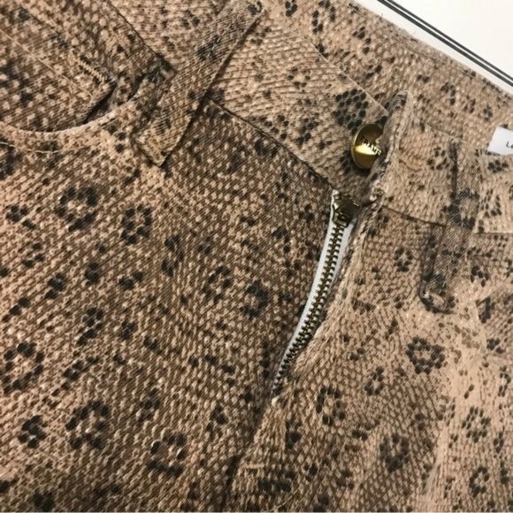 FRAME Le Crop Mini Snake Print Bootcut Jeans Animal Print Mid Rise Size 24 - Picture 10 of 16